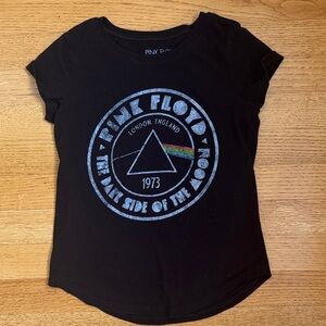 Pink Floyd Black Tee with Dark Side of the Moon Album Design